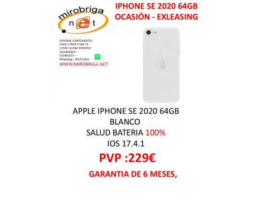 IPHONE SE 2020 64GB REACONDICIONADO 